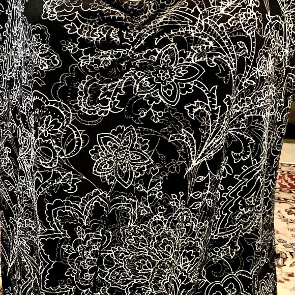 Voile black and white, maxi with low back.  It is size 18 lightweight. - Picture 2 of 10